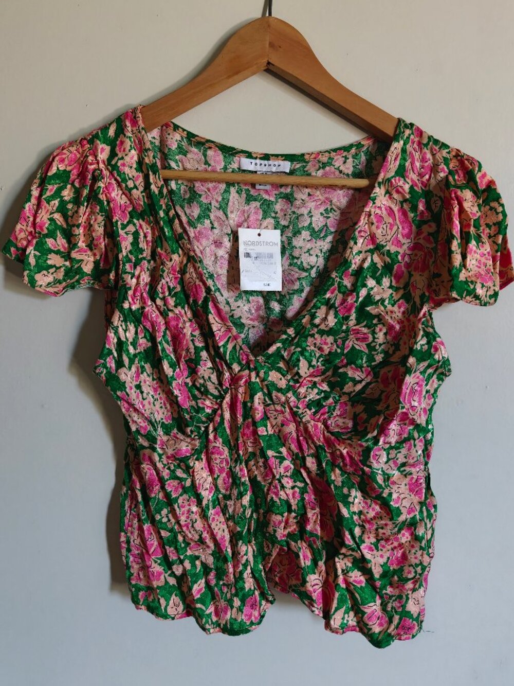 Topshop Floral Top, Size 8